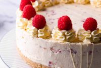 Luscious No-Bake Raspberry and White Chocolate Cheesecake