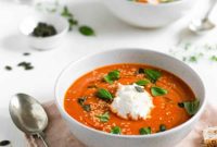 Smoky Roasted Tomato and Red Pepper Soup