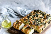 Rustic Wild Garlic & Cracked Pepper Focaccia