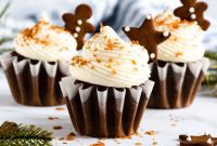 Holiday Gingerbread Delights with Cream Cheese Clouds