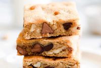 Chocolate Chip and Walnut Blondies
