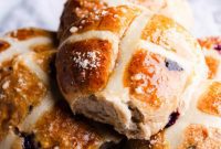 Luscious Blueberry Hot Cross Buns