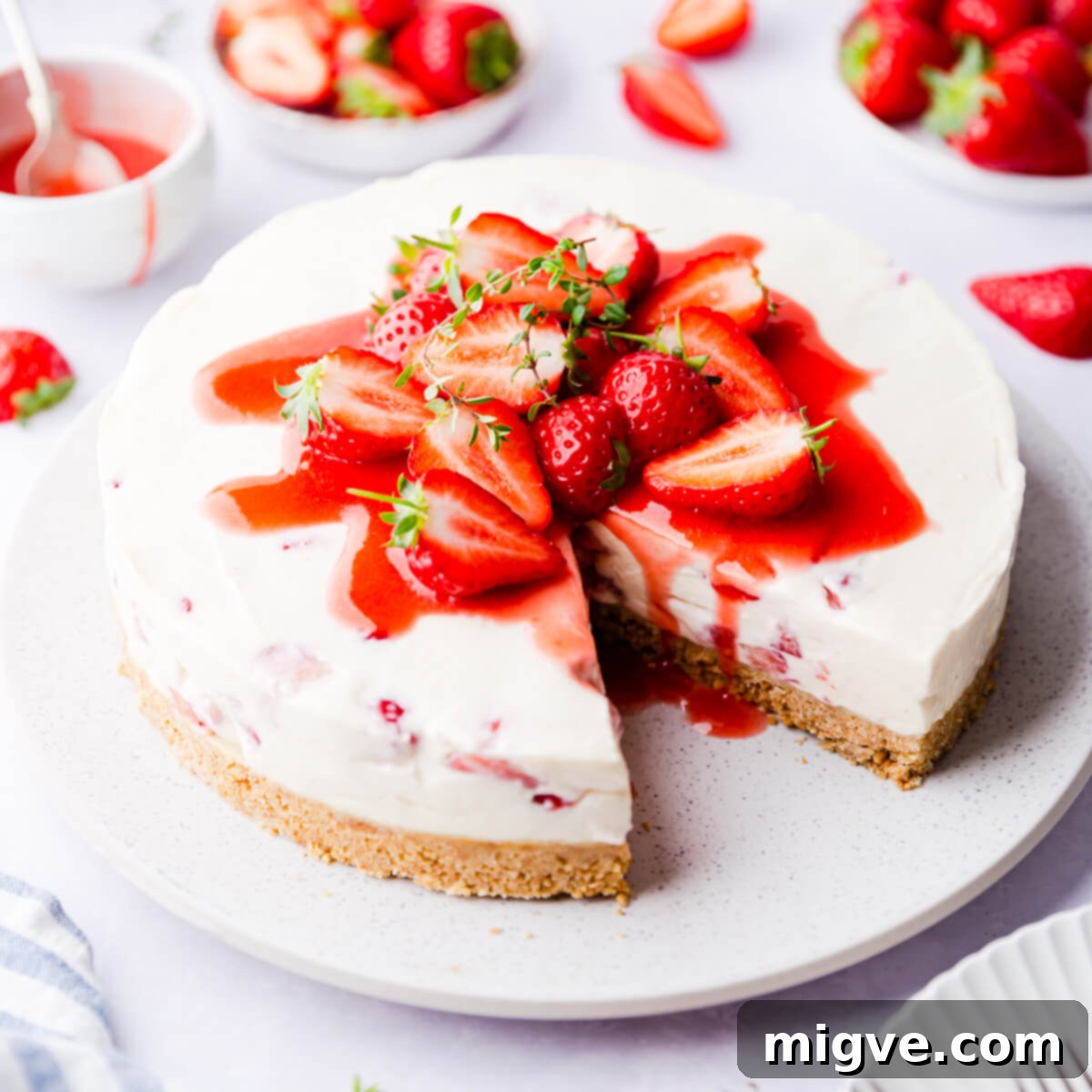 Velvet Strawberry White Chocolate Cheesecake 1 featured 15820