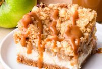 Gooey Caramel Apple Cheesecake Bars
