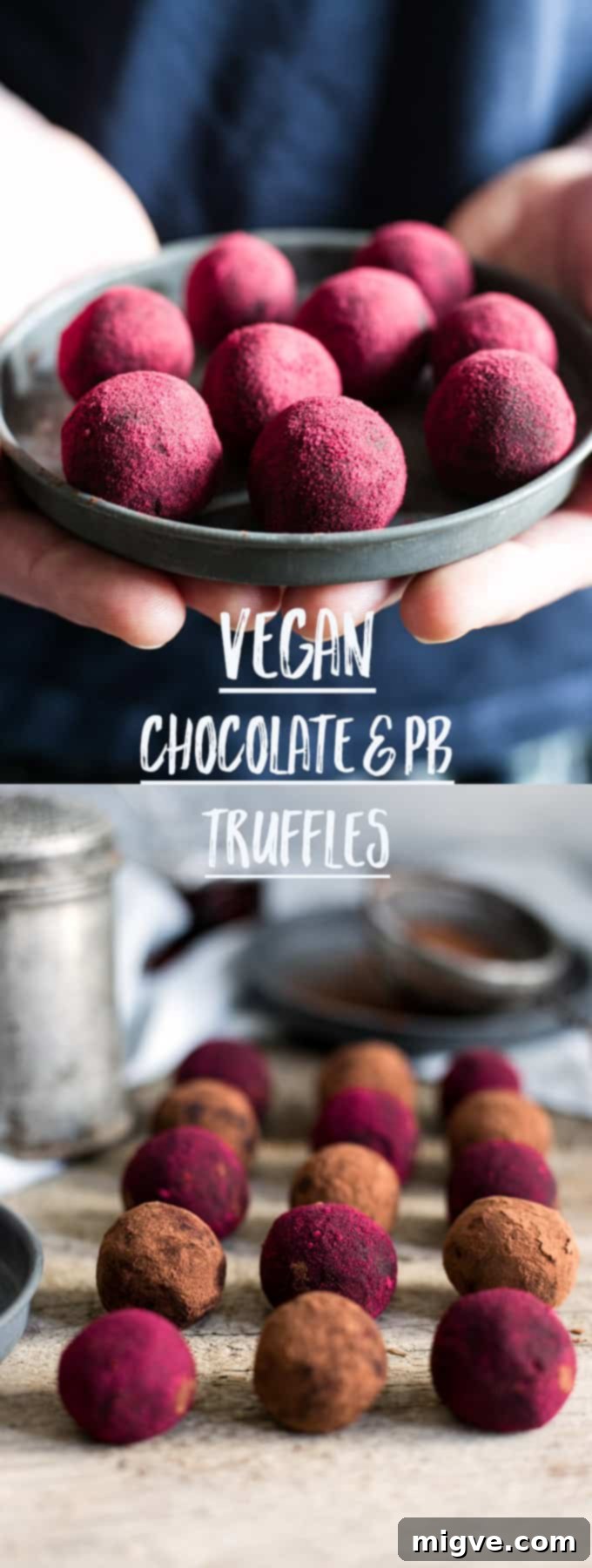 Super indulgent, yet healthy chocolate and peanut butter truffles! Made with only natural ingredients #vegan #refinedsugarfree #dairyfree | via @annabanana.co