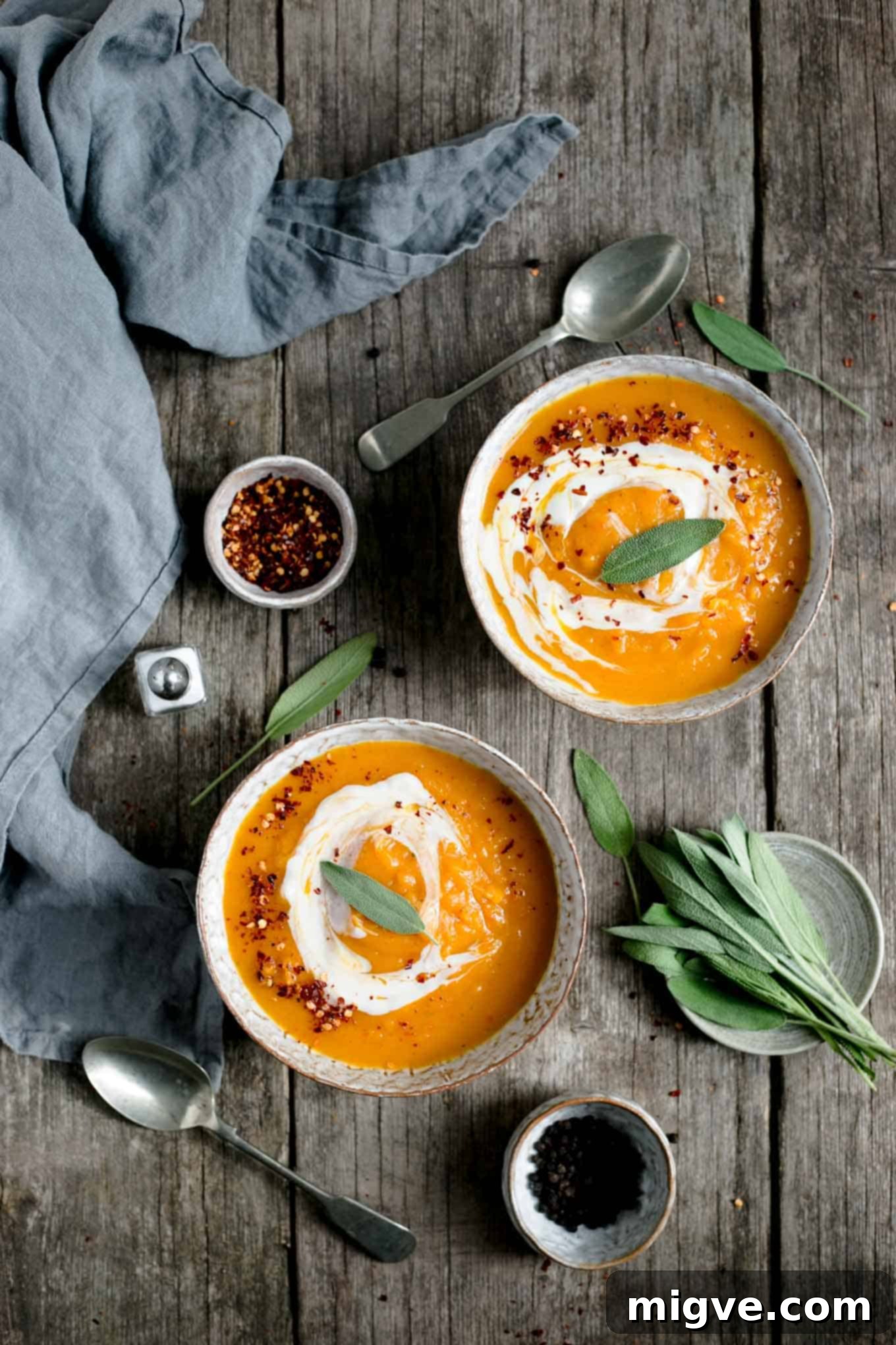 Healthy and delicious spicy butternut squash soup #vegan #glutenfree #soup | via @annabanana.co 