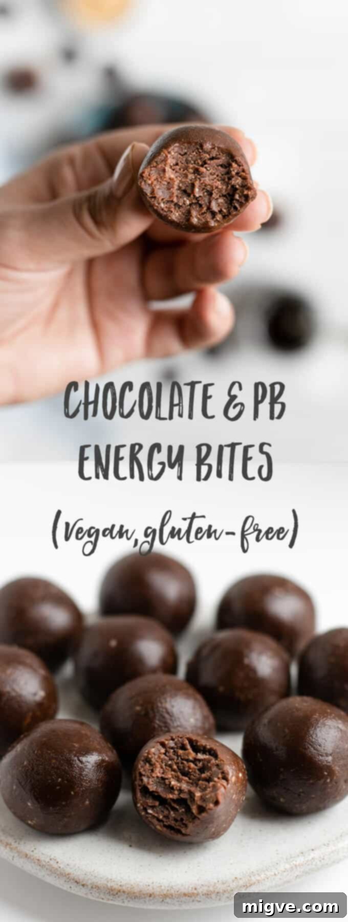 Chocolate and peanut butter energy bites! These are raw, made with only 5 ingredients and packed with protein! You will love these! #glutenfreerecipe #veganfood #rawtreats | via @annabanana.co