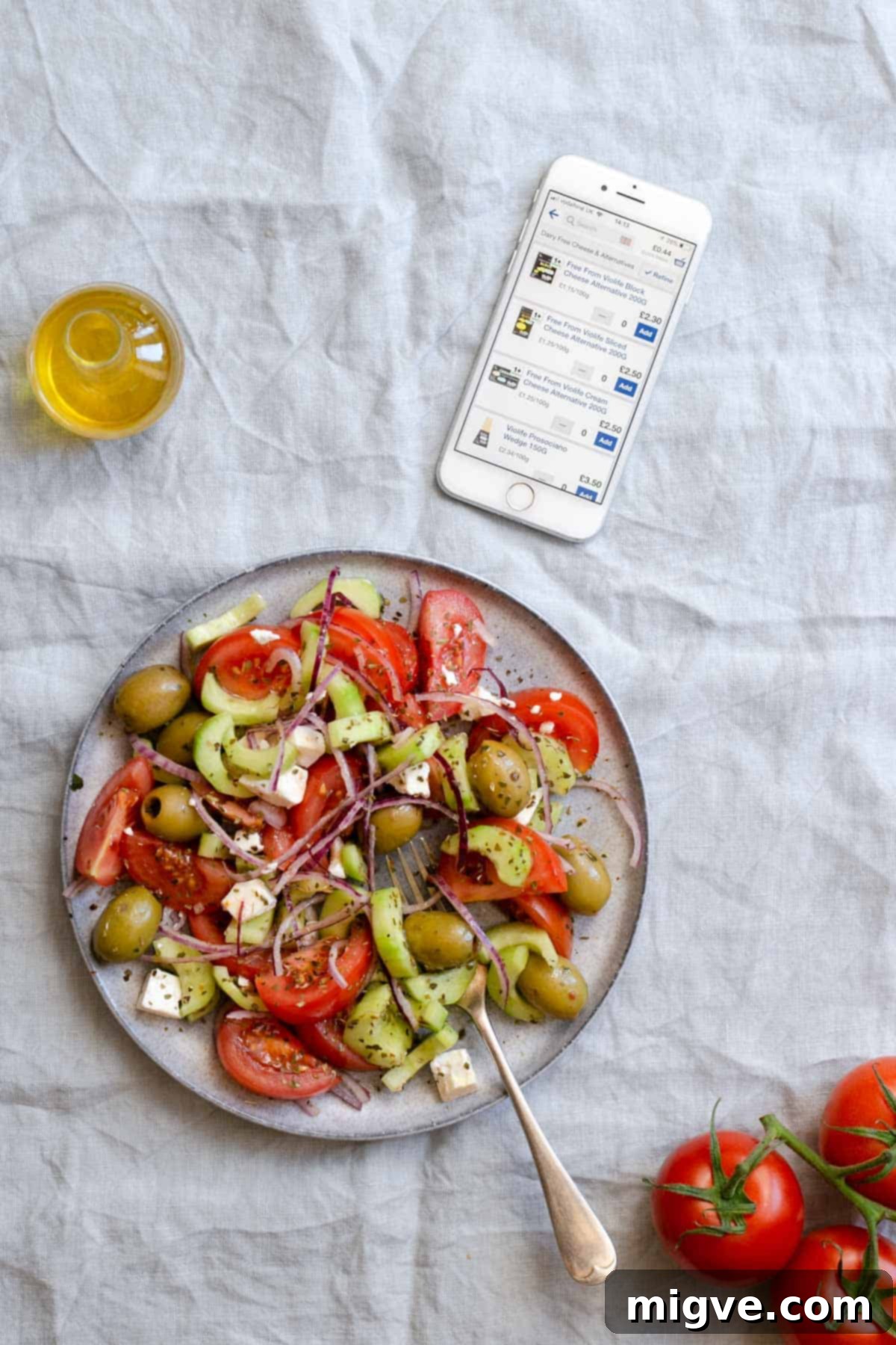 Effortless Greek Salad 7 Easy Greek salad, made with 7 simple, fresh ingredients, a fuss-free vegetarian recipe for a healthy meal any day, perfect for a quick and nutritious meal.