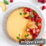 Wholesome Golden Peach Tart 11 Vegan peach tart with gluten-free crust, topped with summer berries