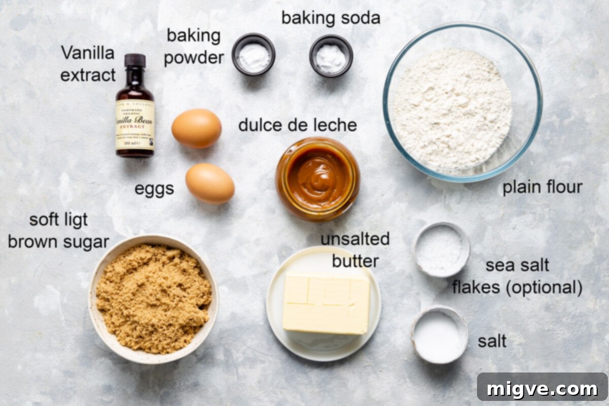 overhead shot of ingredients for cookies