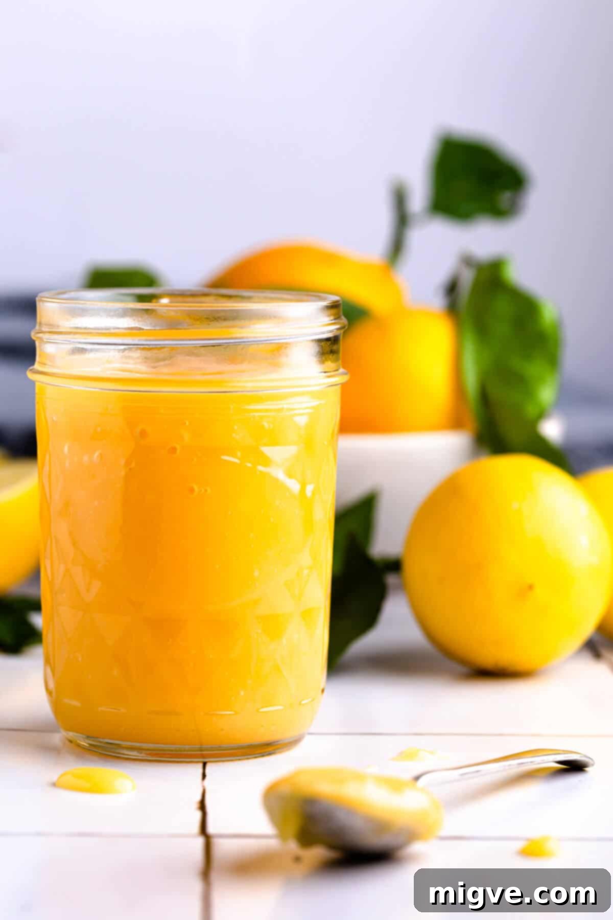 Handcrafted Lemon Zest Delight 11 straight ahead photo of a jar with homemade lemon curd