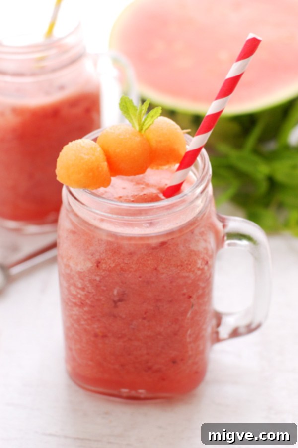 Watermelon Mint and Lime Smoothie