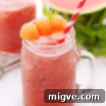 Watermelon Mint and Lime Smoothie