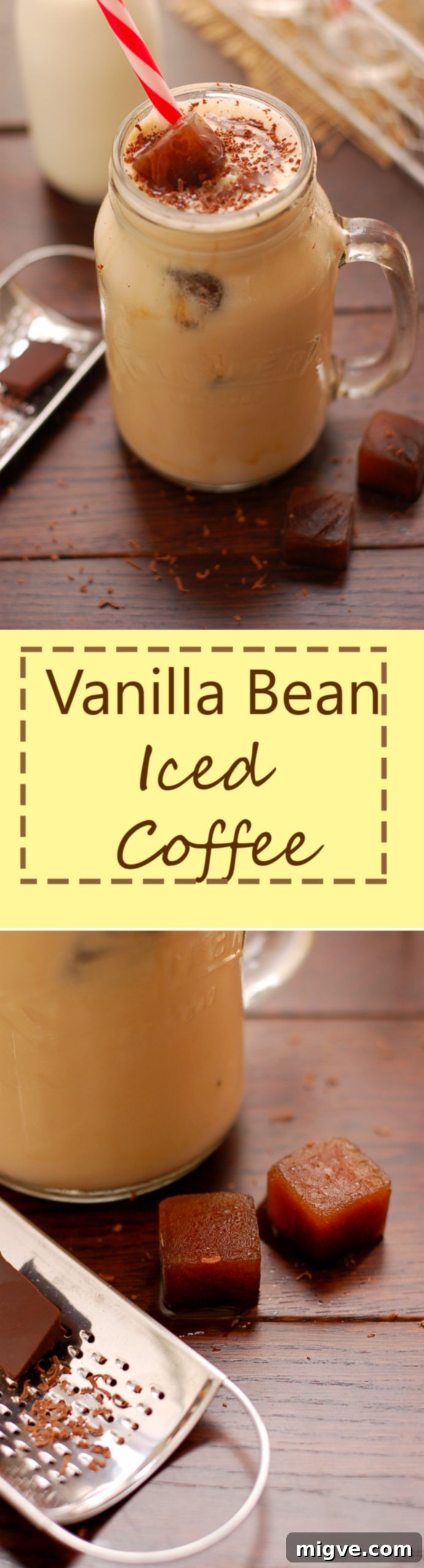 Yummy Vanilla Bean Iced Coffee. You will fall in love with it!
