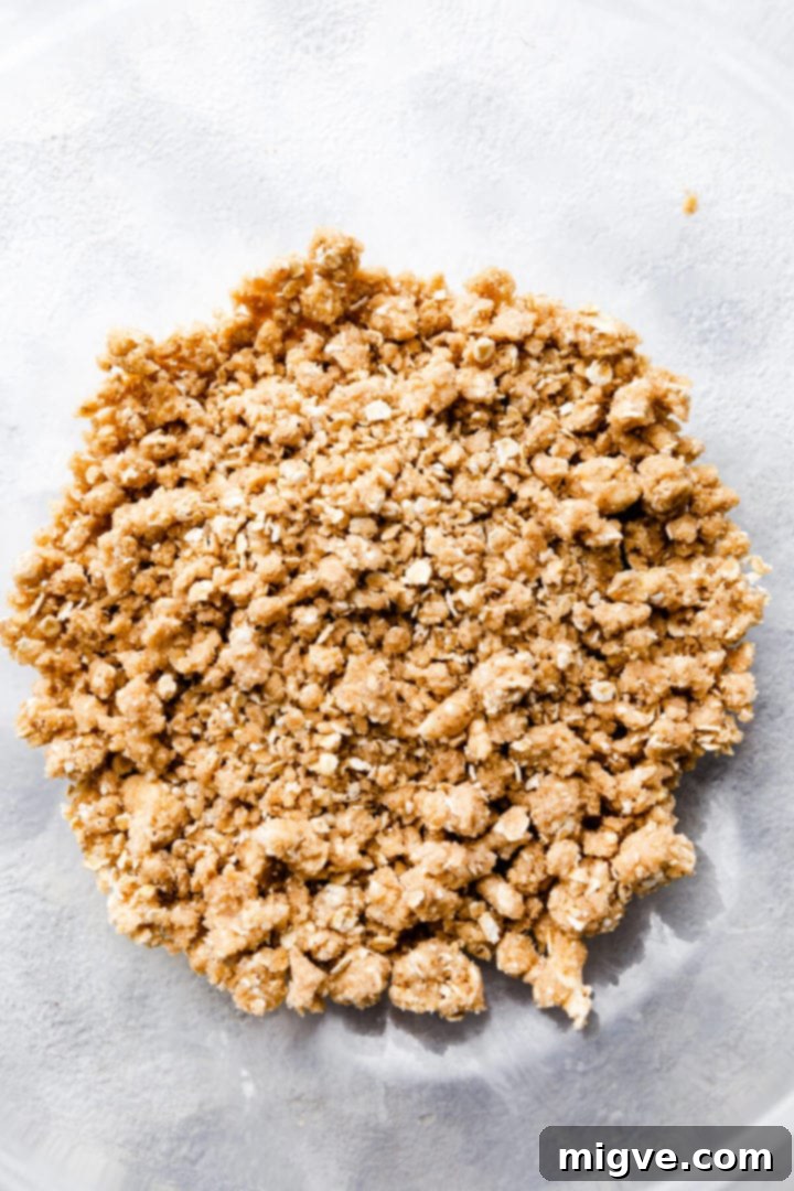 Spiced Apple Crumble Cupcakes 13 top view of the crumble topping mixture