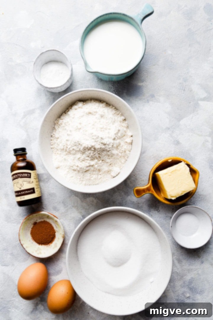 Spiced Apple Crumble Cupcakes 5 top view of the ingredients for cupcakes batter