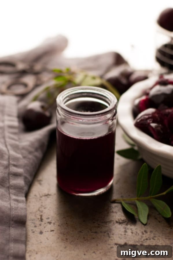 Easy Vegan Cherry Chocolate Bundt Cake recipe, topped with homemade cherry syrup and a smooth chocolate glaze. A tasty and simple plant-based cake for any occasion. | annabanana.co