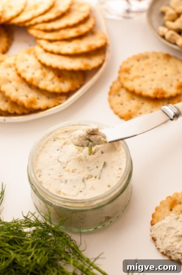 Delicious cashew cream cheese, stuffed with herbs, full of great flavors! Super easy to prepare, non dairy and vegan. | annabanana.co