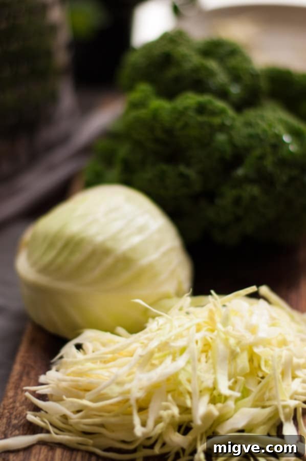 Crispy Potato Rosti with Fresh Kale and White Cabbage