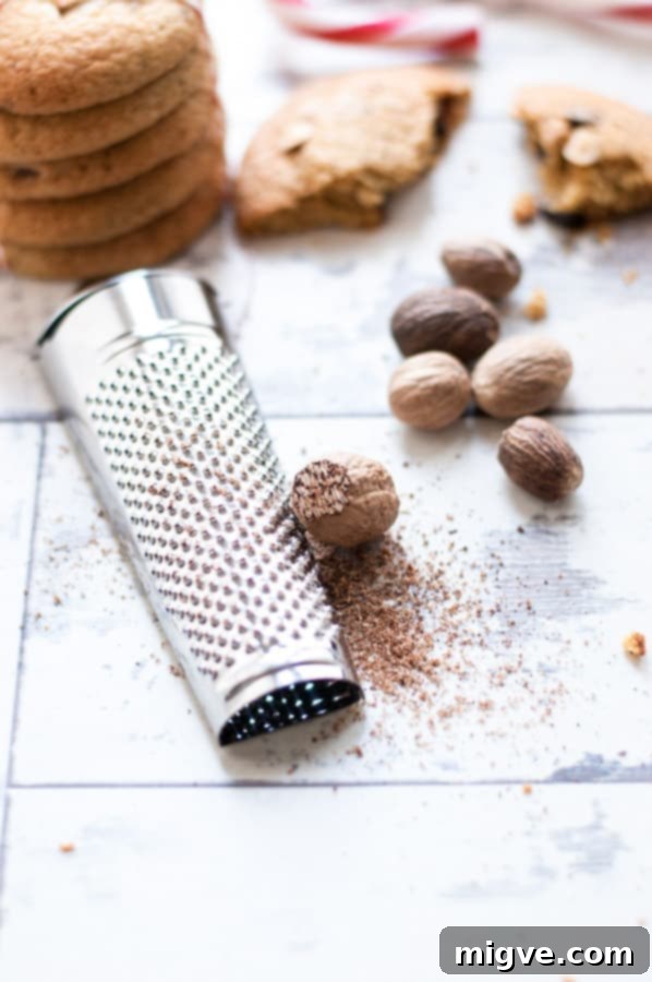 Nutmeg Cookies with Chocolate and Hazelnuts, perfect for Christmas