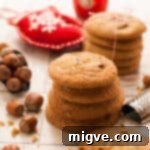 Nutmeg Cookies with Chocolate and Hazelnuts.