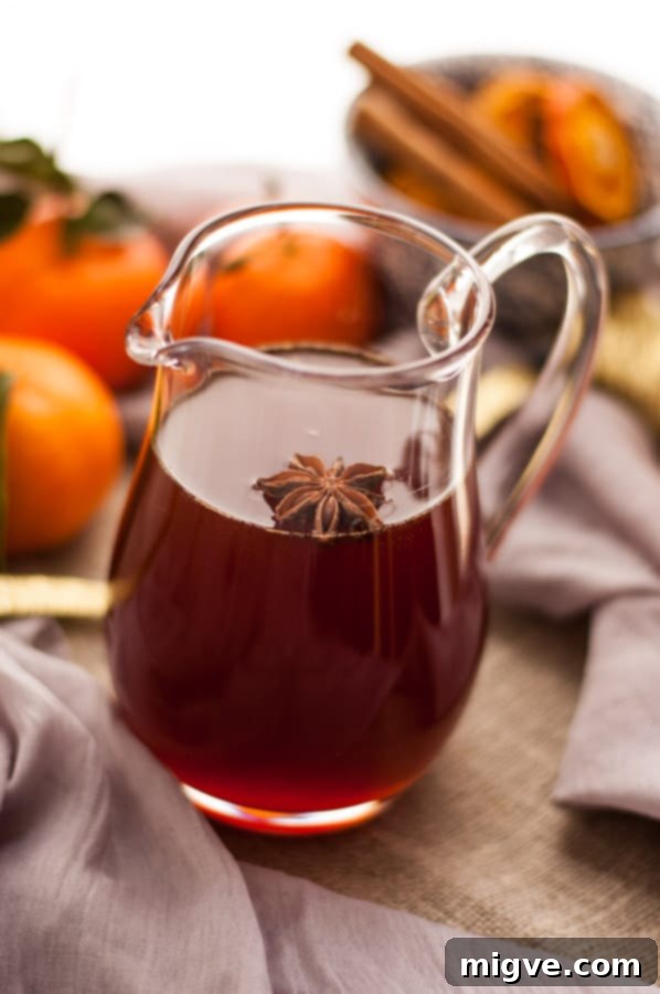 Zesty Clementine and Cranberry Cordial 5 Close-up of Clementine and Cranberry Cordial with garnish