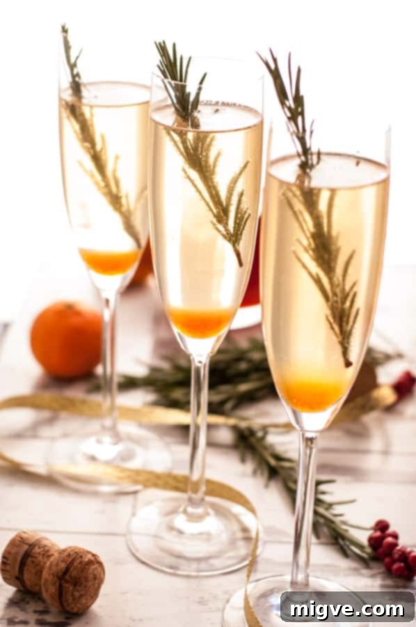 Midnight Breeze Elixir 5 New Year's Breeze Cocktail. Refreshing drink with Champagne or Prosecco, ideal for all toasts in New Year! | via @annabanana.co