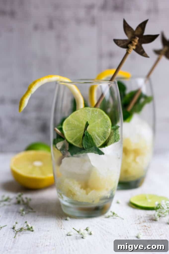 Super fragrant bergamot mojito recipe. Made with fresh mint and Sorrento lemons | via@annabanana.co