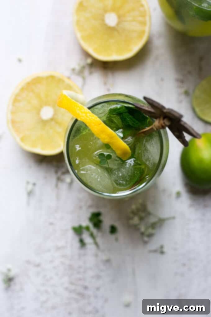Super fragrant bergamot mojito recipe! Refreshing classic cocktail with a twist, perfect green drink for St Patrick's Day! | via @annabanana.co