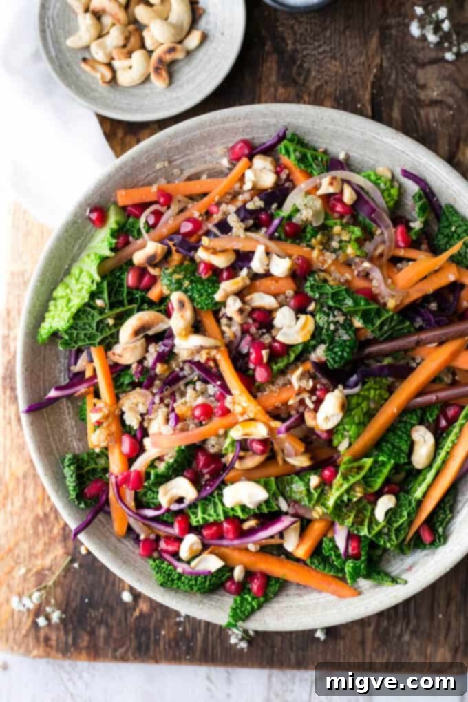 Vibrant Quinoa Stir Fry with colorful vegetables, crispy cashew nuts, and a zesty lime-garlic-ginger dressing, served in a bowl for a healthy meal.