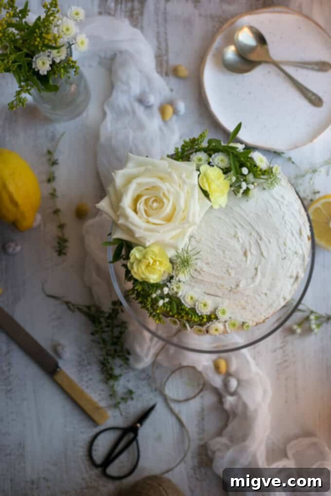 Thyme-Kissed Vegan Lemon Cake 2 Delicious Vegan Lemon and Thyme Sponge Cake, perfect for spring gatherings and Easter