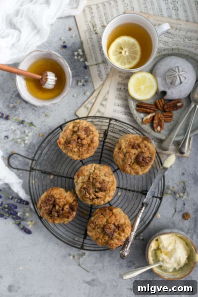 Irresistibly delicious breakfast muffins featuring a generous amount of pecans and sweet apple