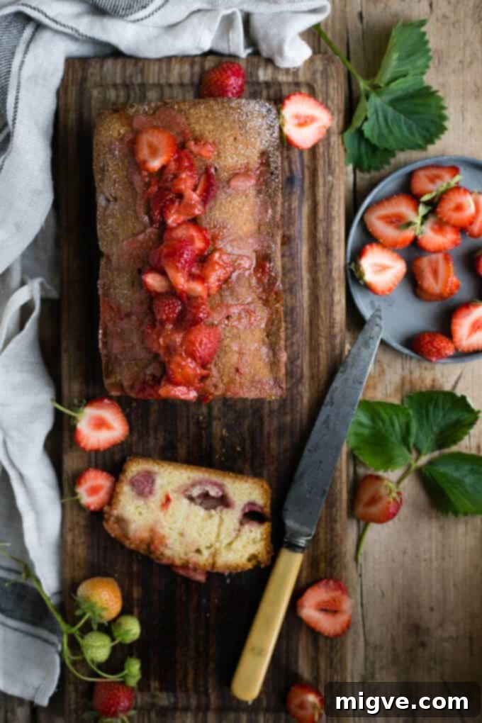 Summer Strawberry Delight 6 A delicious Strawberry Summer Cake, generously topped with juicy berries and a sweet fruit drizzle