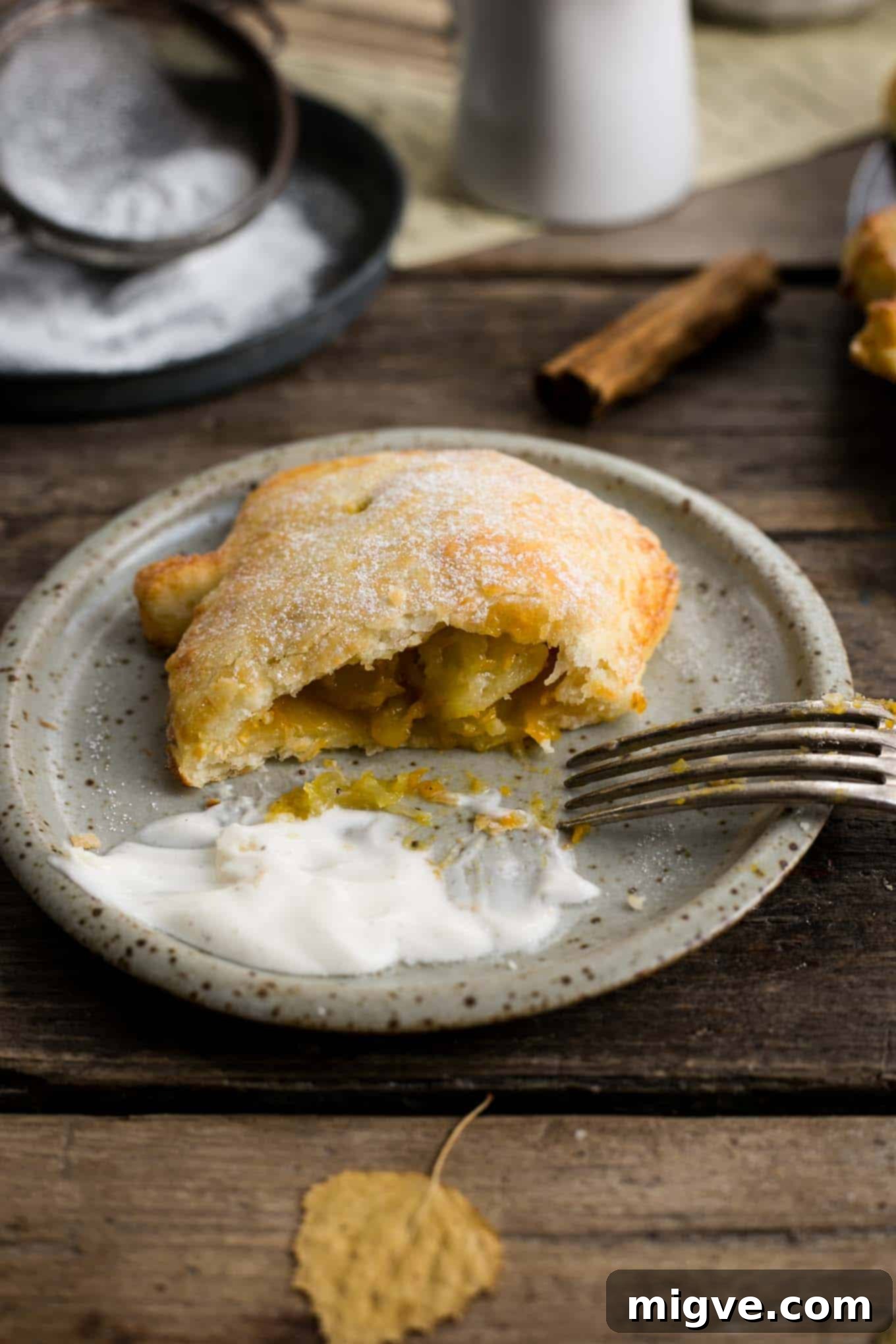 Warm Spiced Apple Pumpkin Pockets 11 Hand pies with spiced apple and pumpkin filling, a charming fall dessert.