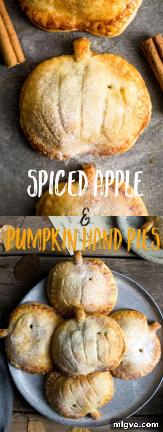 Warm Spiced Apple Pumpkin Pockets 14 Spiced apple and pumpkin hand pies recipe, a vegan-friendly autumn dessert.