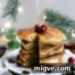 Totally delicious rum & raisin pancakes, a great treat for Christmas breakfast or brunch.